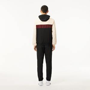 Streetwear d'hiver pour hommes imprimé solide survêtement 2 pièces tenue à capuche pull-over polaire survêtement ensemble - Product Image 2