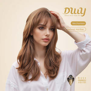 Tansy-DWY Light <b>Brown</b> Long Wavy Glueless Synthetic <b>Wig</b> Machine Made <b>Wigs</b> - Product Image 1