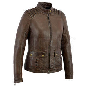 แจ็กเก็ตหนังน้ำหนักเบาสำหรับผู้หญิงสวมใส่สบายระบายอากาศได้ดีสวมใส่ง่ายพร้อมกระบวนการที่เสร็จแล้ว - Product Image 1
