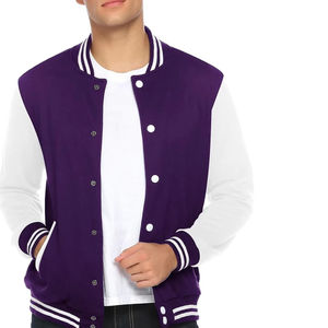 โรงงานแจ็กเก็ตตัวแทนที่ได้คะแนนสูงสุด | แบรนด์โรงเรียนและกิจกรรม | แขนเสื้อ PU และตัวผ้าขนสัตว์ | ออกแบบแพทช์ & โลโก้ที่กำหนดเอง - Product Image 1