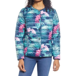 Blouson bombardier matelassé à manches longues pour femmes saison d'hiver veste chaude avec impression par sublimation imperméable à prix raisonnable - Product Image 1