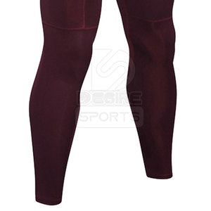 Leggings de fitness pour hommes en gros, avec logo personnalisé, taille élastique, séchage rapide, respirants, en Spandex/Polyester, longueur intégrale, haute qualité - Product Image 5