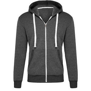 Sweat à capuche zippé en coton pour homme sur mesure, veste en polaire douce, style streetwear, broderie 3D, OEM ODM, usine, vente en gros de vêtements - Product Image 1