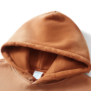 Ropa de calle con logotipo personalizado de algodón/poliéster lavado con ácido de gran tamaño invierno hombres sudaderas con capucha lavado a la piedra Vintage transpirable de alta calidad - Product Image 4