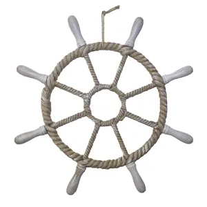 ชายหาดทะเลธรรมชาติเรือไม้พวงมาลัยเรือสำหรับบ้านเรือในร่มเรือตกแต่งการใช้งานในราคาขายส่ง - Product Image 3