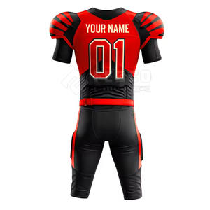 Nouveaux ensembles d'uniformes de football américain personnalisés 2025 pour hommes, coupe ample, manches courtes, faible MOQ - Product Image 3