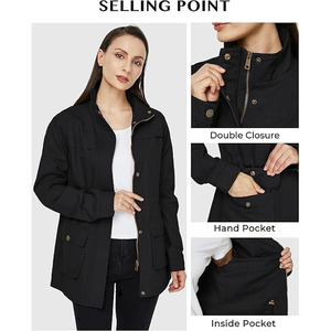 Doudoune d'hiver ample et oversize pour femme, col roulé, capuche, standard, séchage rapide, respirante, tissée, streetwear - Product Image 5