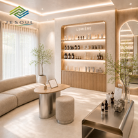 Meubles de salon de maquillage, présentoir LED, mobilier d'extérieur, présentoir à parfums, vitrine, mobilier de restaurant, étagère sur mesure