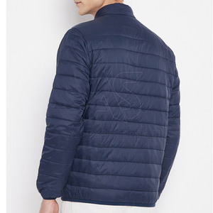 Low Price High Quality Custom Logo Printed Men <b>Canvas</b> Stand Front Eco-Friendly Breathable Puffer <b>Jacket</b> Plus Size New Stock - Product Image 2