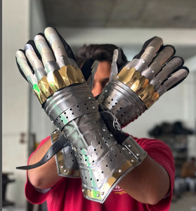 ถุงมือนักรบชุดเกราะยุคกลางชุดเกราะอัศวินเทมพลาร์คุณภาพ | อัศวินครูเสด - Product Image 2