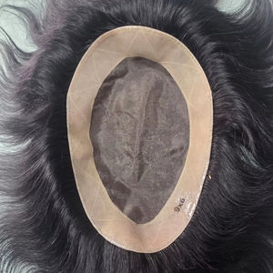 Perruque et toupet pour homme en cheveux indiens Remy Taz Hair - Base mono - Léger, doux et écologique - Product Image 1