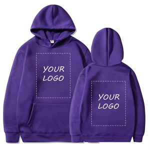 Sudadera con capucha completa en blanco con logotipo personalizado para hombre, Sudadera con capucha cálida de invierno de gran tamaño de lana y algodón para hombre y mujer - Product Image 2