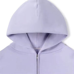 Sudadera con Capucha y Cremallera para Hombre, 100% Algodón, Impermeable, Tejida, con Logotipo Personalizado, Color Sólido, Fabricante OEM ODM - Product Image 3