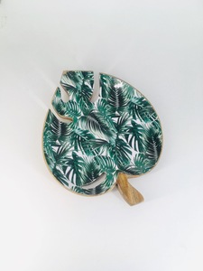 Bandeja de servicio con mango de diseño de hoja de aluminio de forma cuadrada, elegante para uso en el hogar y el hotel, precio barato al por mayor - Product Image 5