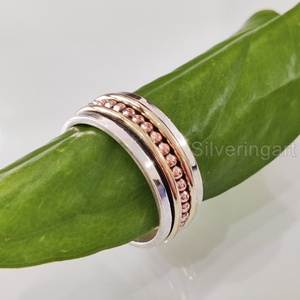 Nouvelle arrivée Spinner Band bohème anneau 925 en argent Sterling femmes pouce anneau Yoga bijoux faits à la main noël hommes Spinner anneau - Product Image 5