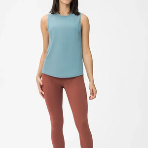 Women's High Quality Quick Dry Sleeveless Gym Fitness Top Polyester Tank Top Embroidery Print Plain Casual Design - Product Image 6