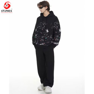 Sweat-shirt à capuche en polaire premium pour homme, impression graphique personnalisée, style streetwear, vêtements de mode, services OEM - Product Image 4