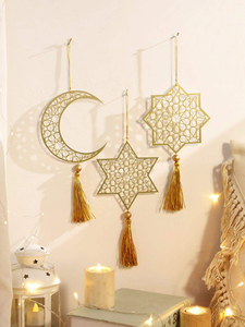 Adorno de Mesa con Forma de Media Luna y Mezquita Dorada de Ramadán Mubarak para Decoración Espiritual del Hogar - Product Image 2