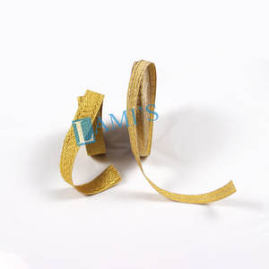 Adorno de oro francés OEM, adornos de encaje trenzado personalizados, alambre artesanal textil de galón, encaje trenzado metálico - Product Image 6