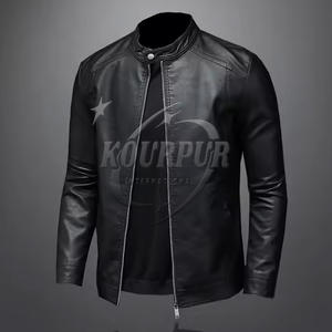 Men's <b>Vintage</b> Style Motorcycle Leather <b>Jacket</b> Outdoor Sports Canvas <b>Jacket</b> in All Sizes for Bikers - Product Image 2