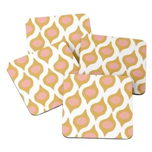 Los posavasos impresos más populares 991 madera de acacia sobre posavasos impresos para servir té 4 piezas Set accesorios de cocina posavasos - Product Image 1