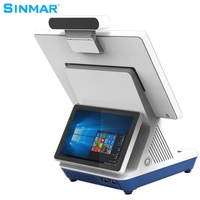 Double écran tout-en-un bureau android commande paiement pc terminal pos systèmes pour restaurants supermarché système de vente au détail