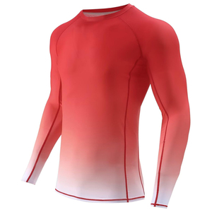 Camiseta Deportiva Sublimada para Hombre, Cuello Redondo, Manga Larga, UPF50+, Transpirable, Ligera, Antibacteriana, de Secado Rápido, Venta al Por Mayor - Product Image 1