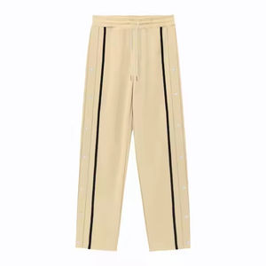 Pantalones Deportivos Casuales para Hombre, Primavera-Otoño, Nuevos, Ecológicos, de Lona, 100% Poliéster, Cintura Elástica, Ajuste Holgado, con Cordón - Product Image 5