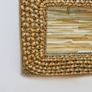 Meilleure vente miroir mural moderne en jacinthe d'eau artisanat de haute qualité pour la décoration de salon de maison de luxe taille personnalisée - Product Image 4