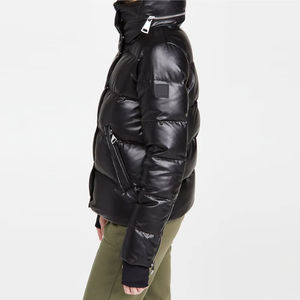 Meilleure vente femmes à manches longues bulle veste pour l'hiver couleur unie matelassé nouveauté extérieur chaud manteau - Product Image 4