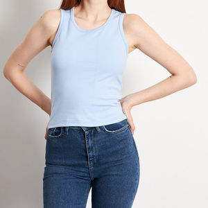 Débardeur décontracté pour femmes, vente chaude, dernier style, coton et polyester, respirant, vêtements de sport et de fitness - Product Image 3