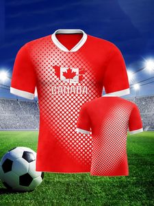 National Soccer <span class=keywords><strong>Jersey</strong></span> Flag Polka Dot Muster Uniformen Mode Shirts für Fußball Fans Männer Geschenke S-3XL