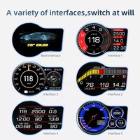 Jauge multifonction pour voiture F15 Écran LCD intelligent OBD Ordinateur Auto Electronique HUD GPS Display pour voiture universelle