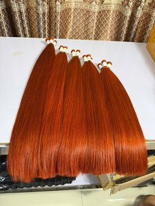Extensions de cheveux humains Remy de haute qualité, orange, en vrac, sans trame, double épaisseur, à enrouler - Product Image 2