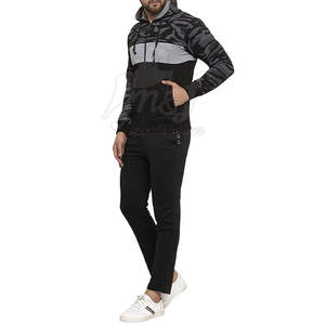 Conjunto de chándal con cremallera para hombre con sudadera con cremallera y pantalones de chándal para correr o gimnasio chándal con logotipo personalizado para hombre - Product Image 2