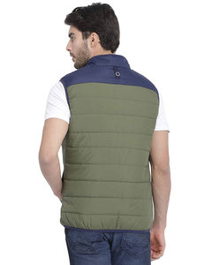 Gilet sans manches matelassé personnalisé pour homme, veste d'hiver, polyester/nylon, séchage rapide, respirant, fermeture éclair, gilets décontractés - Product Image 2