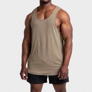 <b>Running</b> Tank Tops In Wholesale Price 2025 OEM 100% Cotton Custom Stringer Tank Tops Gym Men Wholesale Sports Vest - Product Image 2