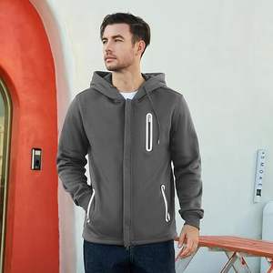 Sudadera con capucha de lana para hombre Sudaderas con capucha de entrenamiento atlético de manga larga para hombres con bolsillos - Product Image 6