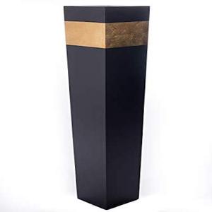 Grand vase de sol extérieur en aluminium moderne, fait main, léger, personnalisable, finition argentée, décoration pour la maison et les mariages QAMAR - Product Image 2