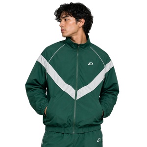 2026 New Reflective Panel Men's Track Windbreaker <b>Jackets</b> Premium Zip Up Sports Outerwear <b>Lightweight</b> Streetwear OEM Manufacture - Product Image 2