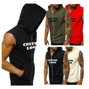 Débardeurs d'entraînement pour hommes OEM sans manches musculation vêtements de sport débardeurs 100% coton respirant débardeurs avec personnalisations - Product Image 3