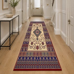 Alfombra de Área Chenille LXDP-0392 de RUGS DEPOT, Roja Borgoña, Tradicional Oriental, Impresa Digitalmente, Lavable a Máquina, Antideslizante, Venta al Por Mayor - Product Image 5