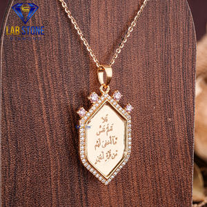 Colgante de oro amarillo con diamantes de corte redondo TDW 1.016 de Labstone / Discover Brilliance/Color DE LA EF-VS - Product Image 2