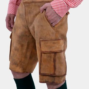 กางเกงขาสั้นหนังบาวาเรียปักลายสำหรับงานเฉลิมฉลองสไตล์เยอรมันดั้งเดิม Oktoberfest - Product Image 3
