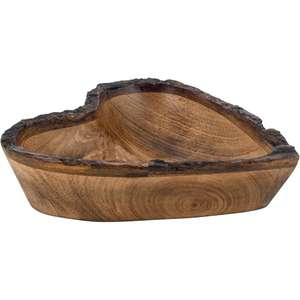 Cuenco rústico de madera con forma de corazón, frutos secos, aperitivos, frutas, plato para servir, cuencos decorativos, cuencos de frutas ecológicos sostenibles reutilizables - Product Image 1