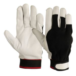 Guantes de montaje de cuero de grano de vaca gruesos suaves y cómodos de alta calidad para protección de manos, trabajo pesado - Product Image 1