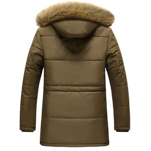 Manteau d'hiver mi-long pour hommes de style vintage OEM Veste à capuche épaisse et isolée avec doublure en polaire chaude et plusieurs poches - Product Image 6