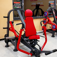 BN Machine de presse pectorale et dorsale à charge libre, avec dossier rembourré réglable et cadre en acier au carbone robuste, équipement de musculation commercial