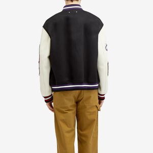 OEM otoño Varsity College Letterman chaquetas de moda de cuero personalizado mangas chaqueta de béisbol larga para los hombres - Product Image 3