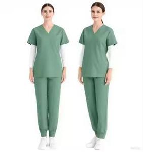 Trajes médicos al por mayor de alta calidad enfermera médico uniformes de talla grande mujeres Scrubs tela peinada gran oferta precio barato hecho - Product Image 2